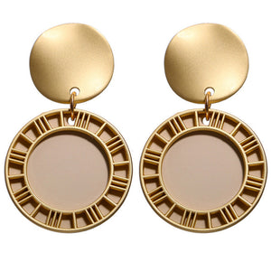 Geometric Dangle Earring Gold Blown Color - New Arrival