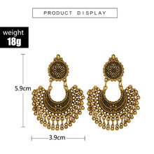 Load image into Gallery viewer, Bollywood Dangle Indian Jhumka Tassel Ethnic Earrings