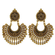 Load image into Gallery viewer, Bollywood Dangle Indian Jhumka Tassel Ethnic Earrings