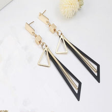 Load image into Gallery viewer, Long Triangle Tassel Dangle Earrings - New Arrival