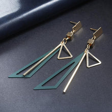 Load image into Gallery viewer, Long Triangle Tassel Dangle Earrings - New Arrival