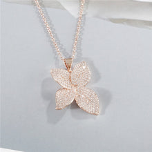 Load image into Gallery viewer, Cubic Zircon Lucky Clover Leaf Flower Pendent, Bracelet, Ring - Adjustable Jewelry