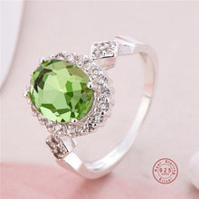 Load image into Gallery viewer, 925 Sterling Silver Crystal Cubic Zirconia Rings - 6 Colors